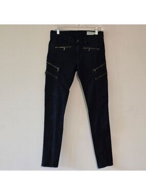 Rag & Bone lariat jean-midnig skinny cargo jeans color black